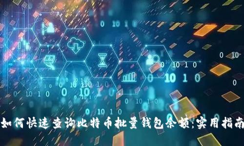如何快速查询比特币批量钱包余额：实用指南